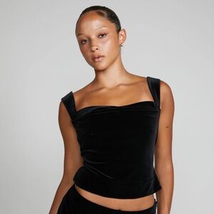 Miaou Black Velvet Imogene Corset Top